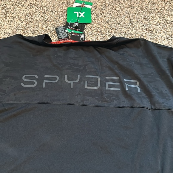 Spyder Mens Active Black Moisture Wicking Tee Size XL - Picture 4 of 5